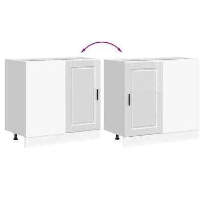 Keuken onderkast Porto bewerkt hout hoogglans wit Keuken onderkast Porto bewerkt hout hoogglans wit