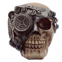 Steampunk Schedel Hoofd Woonaccessoire - thumbnail