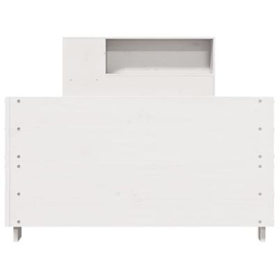 Bedframe zonder matras massief grenenhout wit 75x190 cm