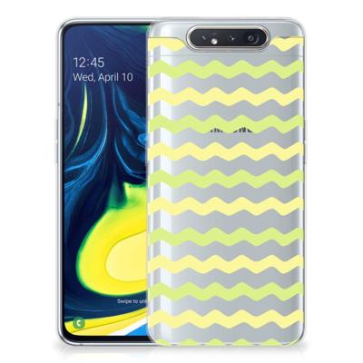 Samsung Galaxy A80 | TPU bumper | Waves Yellow Samsung Galaxy A80 | TPU bumper | Waves Yellow