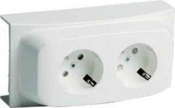 K40 Contactdoos 2V RA wit