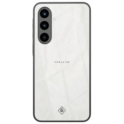 Samsung Galaxy A57 glazen hardcase - Vive la vie Samsung Galaxy A57 glazen hardcase - Vive la vie