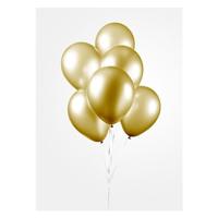 Globos Ballonnen metallic goud 30cm, 10st. - thumbnail
