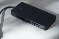 Rapoo USB-C Multiport Adapter, 12-in-1, grijs Desktop accessoire Zwart - thumbnail