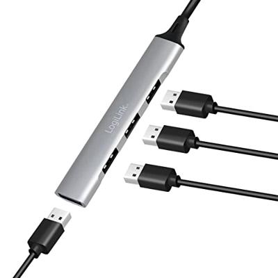 LogiLink UA0392 USB-C (USB 3.2 Gen 2) multiport hub Met USB-C stekker Aluminium-grijs LogiLink UA0392 USB-C (USB 3.2 Gen 2) multiport hub Met USB-C stekker Aluminium-grijs