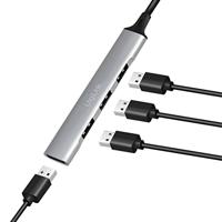 LogiLink UA0392 USB-C (USB 3.2 Gen 2) multiport hub Met USB-C stekker Aluminium-grijs - thumbnail