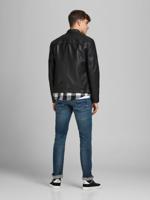 JACK & JONES CORE imitatieleren tussenjas Rocky zwart - thumbnail