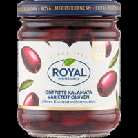 Royal Mediterranean Ontpitte Kalamata Varieteit Olijven 195 g bij Jumbo - thumbnail