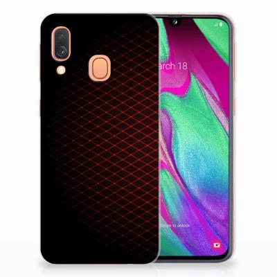 Samsung Galaxy A40 | TPU bumper | Geruit Rood Samsung Galaxy A40 | TPU bumper | Geruit Rood