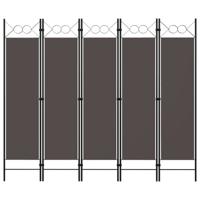 VidaXL Kamerscherm met 5 panelen 200x180 cm antraciet - thumbnail