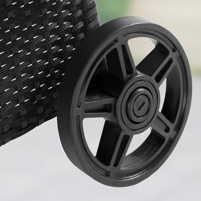 Ligbed Zwart/Antraciet Kunststof 193x90x43cm Ligbed Zwart/Antraciet Kunststof 193x90x43cm