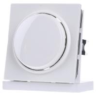 Gira drukvlakschakelaar wissel/enkelpolig met drukknop zuiverwit S Color - thumbnail