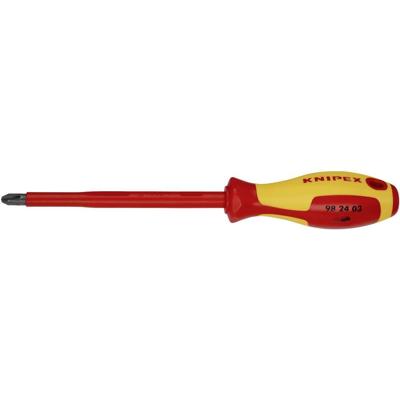 Knipex 98 24 03 98 24 03 VDE Kruiskop schroevendraaier PH 3 Koplengte: 150 mm DIN EN 60900 Knipex 98 24 03 98 24 03 VDE Kruiskop schroevendraaier PH 3 Koplengte: 150 mm DIN EN 60900