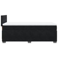 Boxspring met matras fluweel zwart 90x200 cm - thumbnail