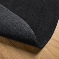 VidaXL Vloerkleed huarte laagpolig zacht wasbaar ø 100 cm zwart - thumbnail