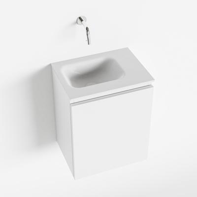 MONDIAZ OLAN 40cm toiletmeubel talc. LEX wastafel talc links geen kraangat MONDIAZ OLAN 40cm toiletmeubel talc. LEX wastafel talc links geen kraangat