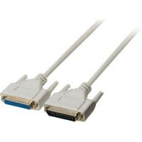 Seriële kabel SUB-D 25-Pins Male - SUB-D 25-Pins Female 5.00 m Ivoor - thumbnail