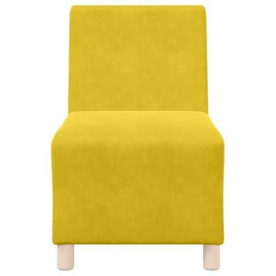 Fauteuil 55 cm fluweel geel
