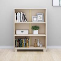 Boekenkast HAMAR 85x35x112 cm massief grenenhout honingbruin - thumbnail