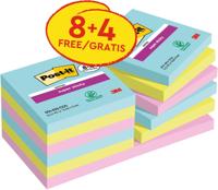 Post-it Super Sticky notes Cosmic, 90 vel, ft 76 x 76 mm, 8 + 4 GRATIS - thumbnail