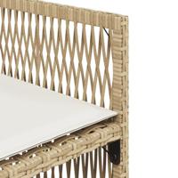 13-delige Tuinset met kussens poly rattan beige - thumbnail