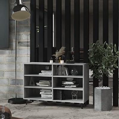 Dressoir 103,5x35x70 cm bewerkt hout grijs sonoma eikenkleurig