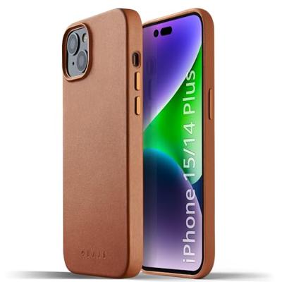 Mujjo Leather Case met MagSafe iPhone 14 / 15 Plus bruin