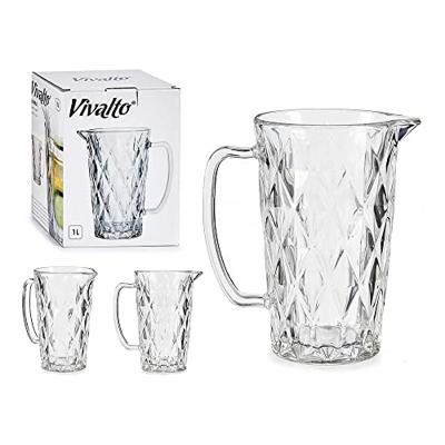 Kruik Vivalto J-38DL/BHA1 J-38DL/BHA1 Transparant Glas Diamant 1 L 1L