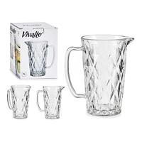 Kruik Vivalto J-38DL/BHA1 J-38DL/BHA1 Transparant Glas Diamant 1 L 1L - thumbnail