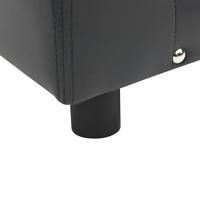 Hondenbank 81x43x31 cm pluche en kunstleer donkergrijs - thumbnail