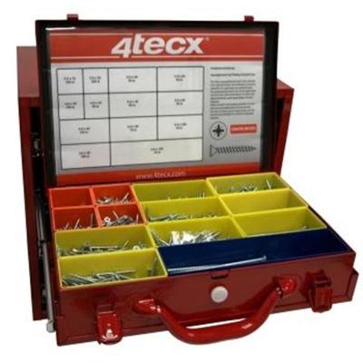4tecx Assortiment moeren/diverse sluitringen 1720-delig RVS A2