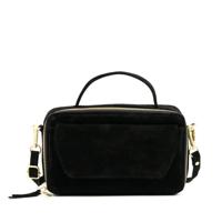 Dames leren handtas - suede zwart - MŌSZ Naomi - thumbnail