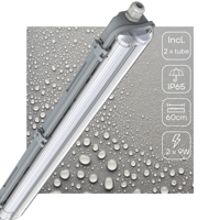 LED&apos;s Light LED TL dubbel armatuur 60 cm - Compleet met 2 LED TL buizen 60 cm - 2160lm - thumbnail