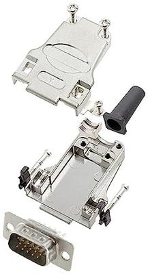 encitech DTZF09-HDP15-W-K 6355-8063-01 D-sub male connectorset 180 ° Aantal polen: 15 Soldeerkelk 1 stuk(s)