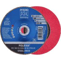 PFERD TOOLS 67760485 PFC 180 CO-COOL 40 SG STEELOX Lamellenschijf Diameter 180 mm Boordiameter 22.23 mm Aluminium legering, Legering op nikkelbasis, - thumbnail