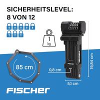 FISCHER FAHRRAD PROTEC FN85 Vouwslot Zwart - thumbnail