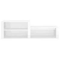 VidaXL Schoenenkast 150x35x45 cm bewerkt hout hoogglans wit - thumbnail