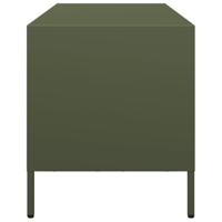 Tv-meubel 101,5x39x43,5 cm koudgewalst staal olijfgroen - thumbnail
