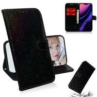 Voor iPhone 11 effen kleur kleurrijke magnetische Buckle horizontale Flip PU lederen draagtas met houder & kaartsleuven & portemonnee & Lanyard (zwart - thumbnail