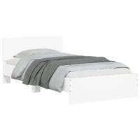 Bedframe met hoofdbord en LED-verlichting wit 100x200 cm - thumbnail