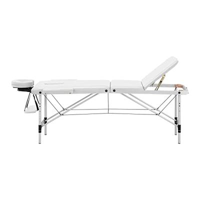 Inklapbare massagetafel - 185 x 60 x 59 cm - 180 kg - Wit