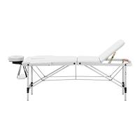 Inklapbare massagetafel - 185 x 60 x 59 cm - 180 kg - Wit - thumbnail