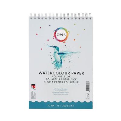 Aquarelblok qrea a5 20vel 200gr spiraal | 5 stuks