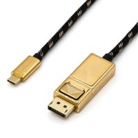ROLINE GOLD USB type C - DisplayPort adapterkabel, v1.2, M/M, 1 m - thumbnail