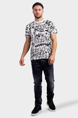 Versace Jeans Couture All Over Print T-Shirt Heren Wit - Maat L - Kleur: Wit | Soccerfanshop