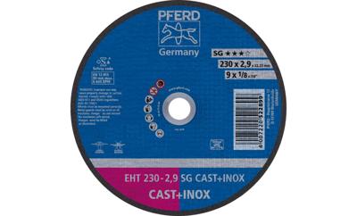 PFERD TOOLS EHT 230-2,9 SG CAST+INOX 61328832 Doorslijpschijf recht 230 mm 25 stuk(s) RVS, Gietijzer, Gegoten staal PFERD TOOLS EHT 230-2,9 SG CAST+INOX 61328832 Doorslijpschijf recht 230 mm 25 stuk(s) RVS, Gietijzer, Gegoten staal