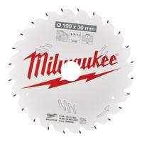 Milwaukee Cirkelzaagblad voor Hout | Ø 190mm Asgat 30mm 24T - 4932471300 - thumbnail