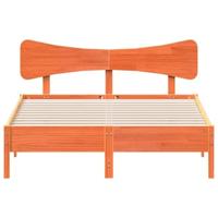 Bedframe zonder matras massief grenenhout wasbruin 150x200 cm - thumbnail
