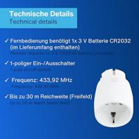 REV Funkschalt-Set Mini 3+1 ws 0085500103 Draadloze schakelaarset 4-delig Binnen 3680 W - thumbnail