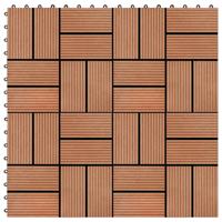 Terrastegels 30x30 cm 1 m HKC teakkleur 11 st - thumbnail